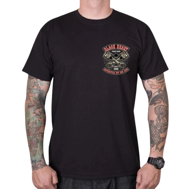 Koszulka motocyklowa T-shirt BLACK HEART Rascal