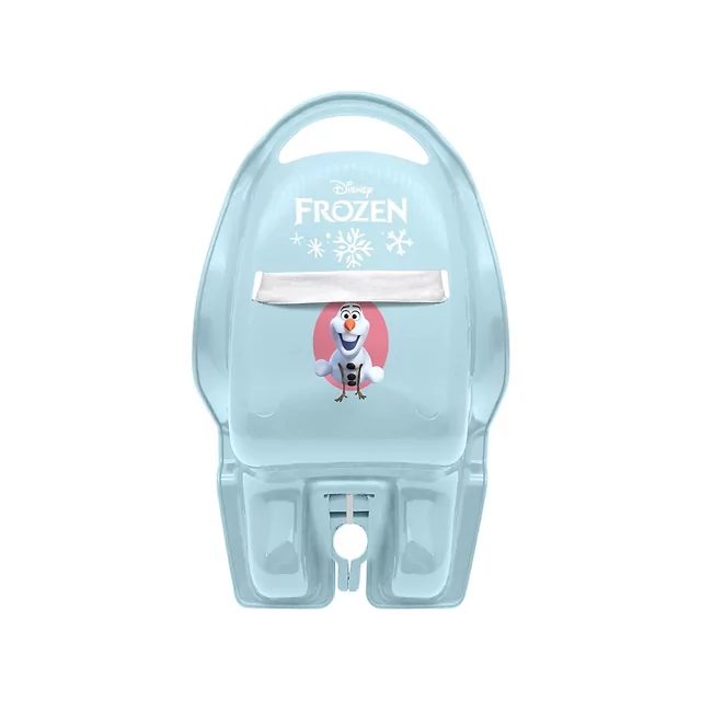 Fotelik rowerowy dla lalki Frozen II ∙ motyw z filmu Kraina Lodu 2 ∙ uniwersalne mocowanie ∙ regulowany pasek ∙ wytrzymały plastik