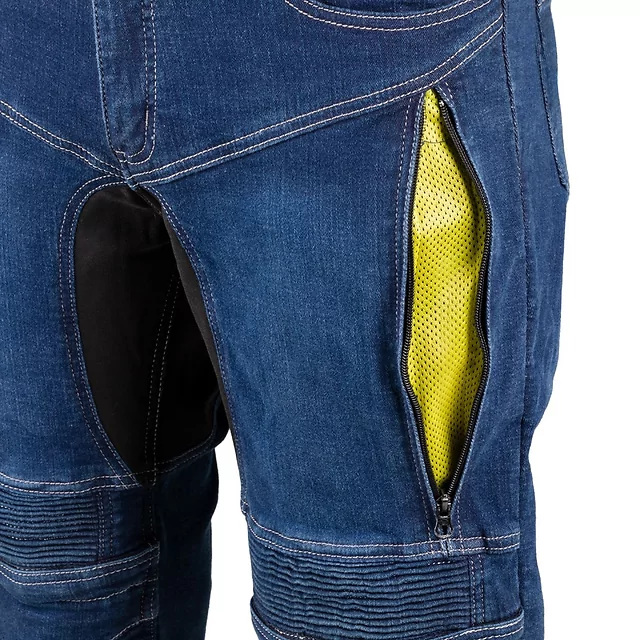 Męskie jeansy motocyklowe W-TEC Biterillo Evo ∙ ochraniacze ∙ wzmocnienia aramidowe ∙ wentylacja na udach ∙ elastyczny denim