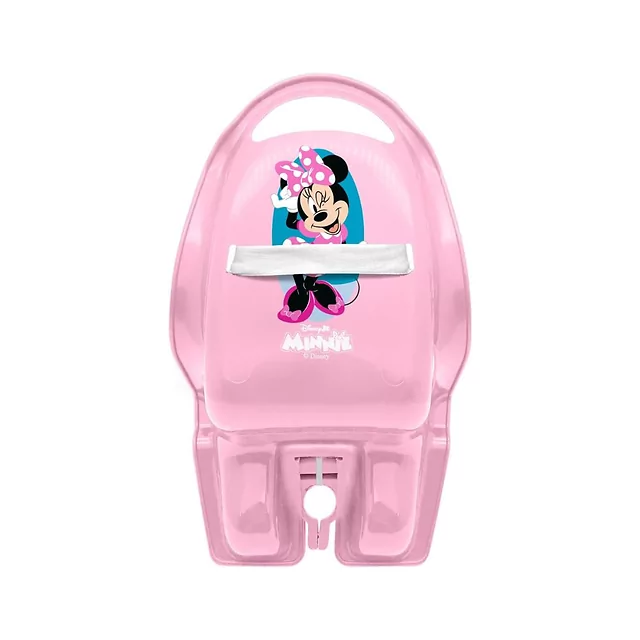 Fotelik rowerowy dla lalki Minnie Doll Carrier ∙ motyw Myszki Minnie ∙ uniwersalne mocowanie ∙ pasek zabezpieczający ∙ wytrzymałe tworzywo