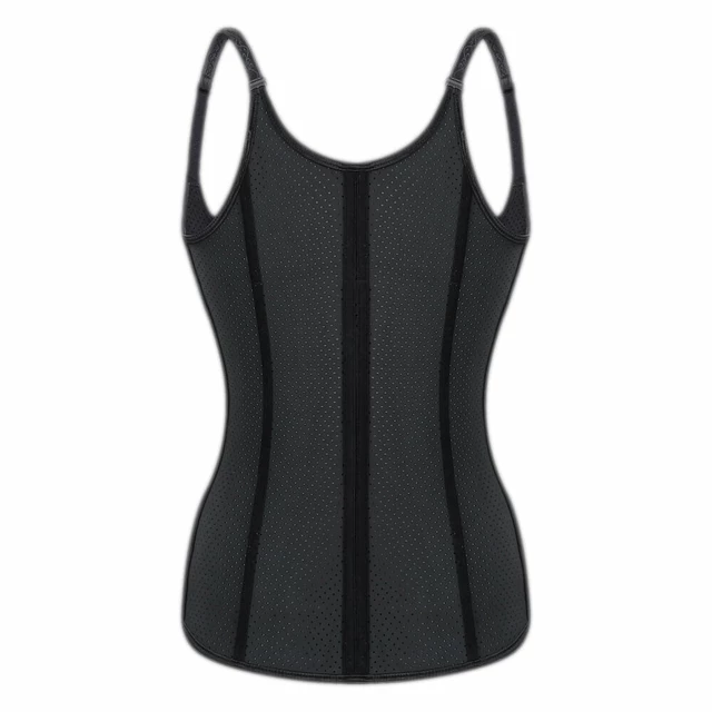 Gorset fitness na ramiączkach stabilizująco wyszczuplający inSPORTline Corsup - Czarny