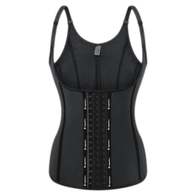 Gorset fitness na ramiączkach stabilizująco wyszczuplający inSPORTline Corsup - Czarny