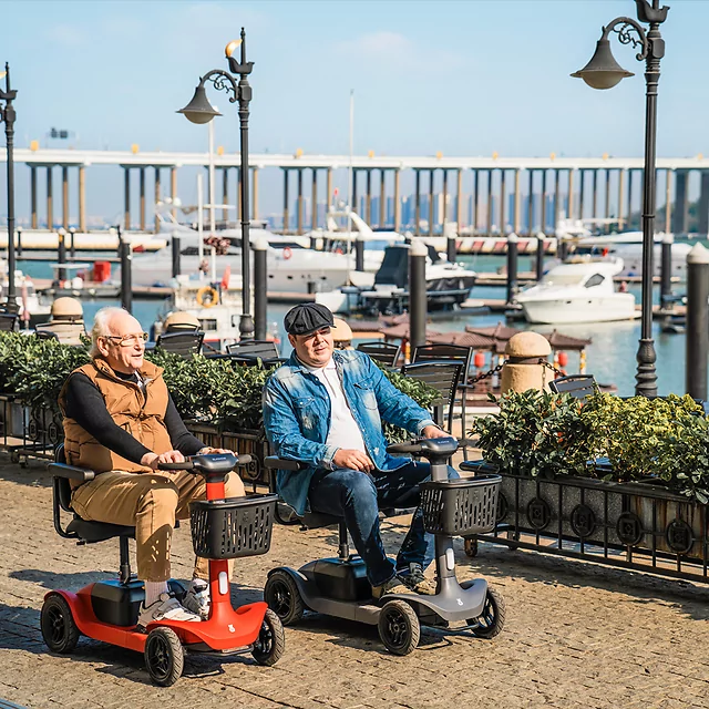 Czterokołowy skuter elektryczny inSPORTline Clis ∙ składany ∙ 10 km/h ∙ zasięg do 40 km - Szary