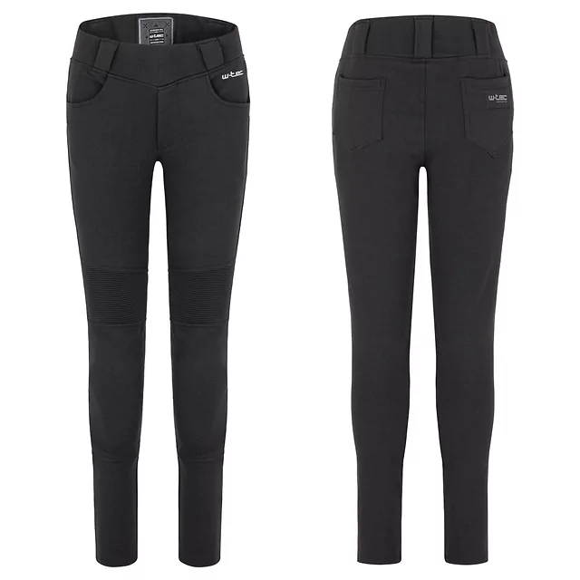 Legginsy motocyklowe damskie W-TEC Lukrecia Base ∙ dopasowany krój ∙ ochraniacze kolan CE poziom 2 ∙ wysoka talia ∙ elastyczne panele ∙ 4 kieszenie