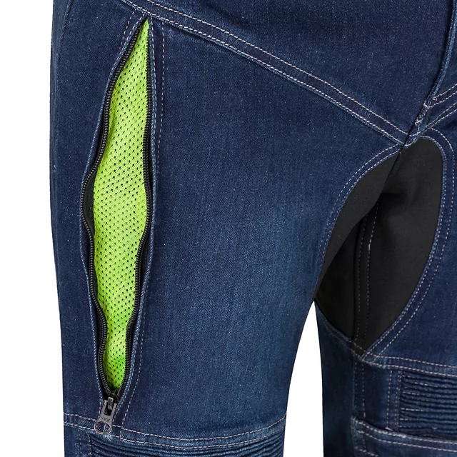 Męskie jeansy motocyklowe W-TEC Biterillo Evo ∙ ochraniacze ∙ wzmocnienia aramidowe ∙ wentylacja na udach ∙ elastyczny denim
