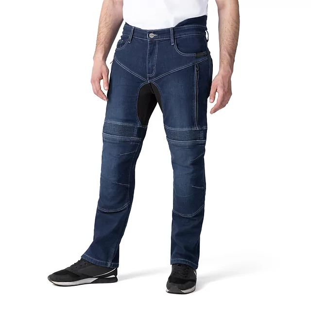 Męskie jeansy motocyklowe W-TEC Biterillo Evo ∙ ochraniacze ∙ wzmocnienia aramidowe ∙ wentylacja na udach ∙ elastyczny denim