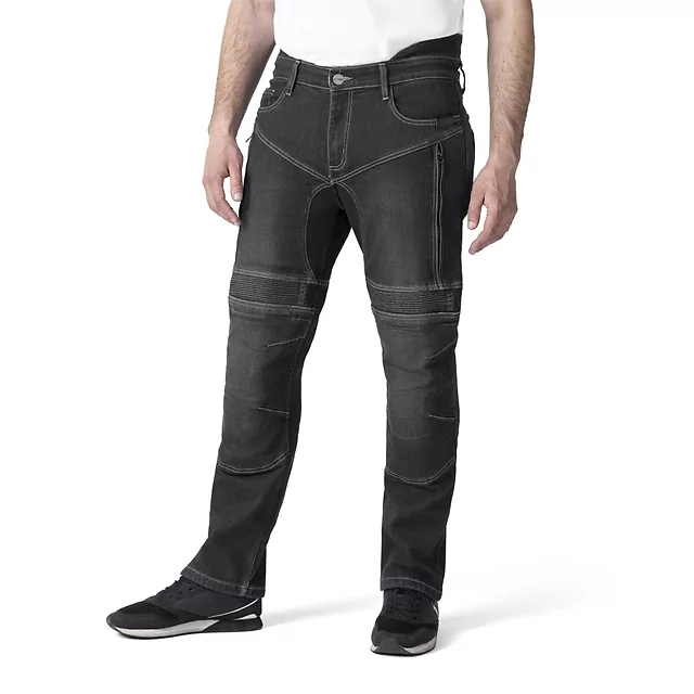 Męskie jeansy motocyklowe W-TEC Biterillo Evo ∙ ochraniacze ∙ wzmocnienia aramidowe ∙ wentylacja na udach ∙ elastyczny denim