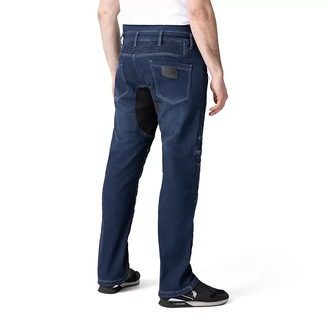 Męskie jeansy motocyklowe W-TEC Biterillo Evo ∙ ochraniacze ∙ wzmocnienia aramidowe ∙ wentylacja na udach ∙ elastyczny denim
