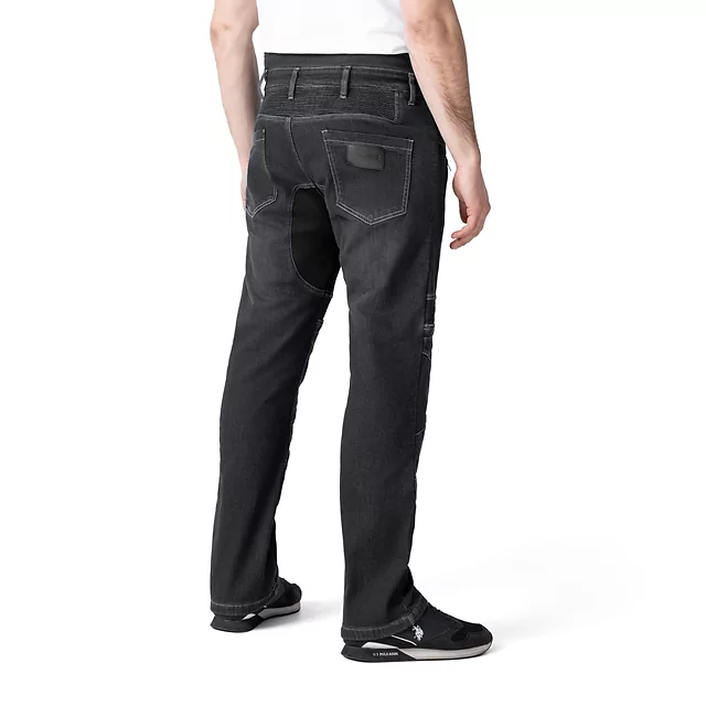Męskie jeansy motocyklowe W-TEC Biterillo Evo ∙ ochraniacze ∙ wzmocnienia aramidowe ∙ wentylacja na udach ∙ elastyczny denim