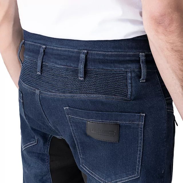 Męskie jeansy motocyklowe W-TEC Biterillo Evo ∙ ochraniacze ∙ wzmocnienia aramidowe ∙ wentylacja na udach ∙ elastyczny denim