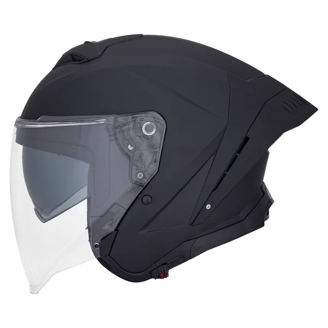 Kask motocyklowy W-TEC Voltik ∙ blenda przeciwsłoneczna ∙ podnoszony wizjer ∙ kompatybilny z interkomem ∙ ECE 22.06 - czarny mat