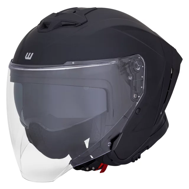 Kask motocyklowy W-TEC Voltik ∙ blenda przeciwsłoneczna ∙ podnoszony wizjer ∙ kompatybilny z interkomem ∙ ECE 22.06 - czarny mat - czarny mat