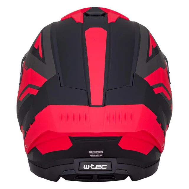 Kask motocyklowy W-TEC Voltik Graphic ∙ blenda przeciwsłoneczna ∙ wentylacja ∙ wyjmowana wyściółka ∙ homologacja ECE 22.06 - Czerwony