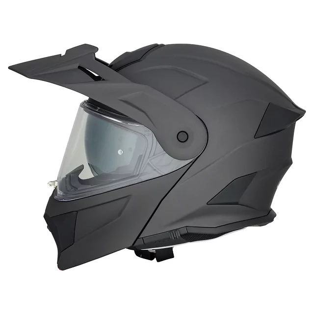 Kask motocyklowy 3w1 W-TEC Neovu ∙ blenda przeciwsłoneczna ∙ daszek demontowalny ∙ wentylacja - Szary