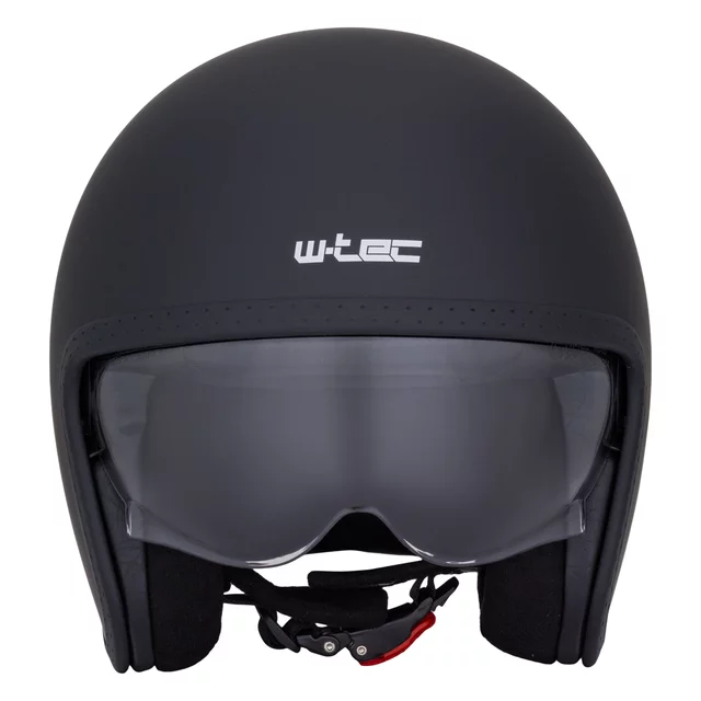 Kask motocyklowy otwarty W-TEC Valkorne Noir ∙ blenda przeciwsłoneczna ∙ wysokie bezpieczeństwo ECE ∙ wydajna wentylacja - Czarny matowy