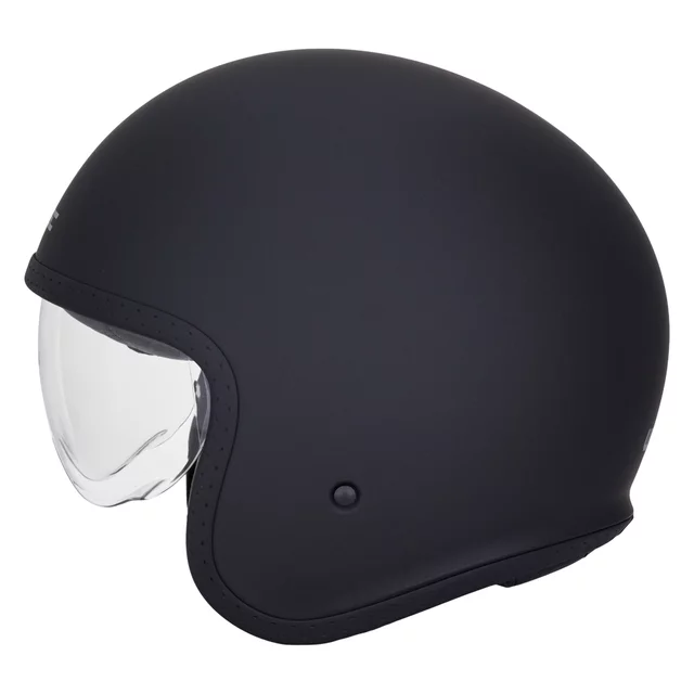 Kask motocyklowy otwarty W-TEC Valkorne Noir ∙ blenda przeciwsłoneczna ∙ wysokie bezpieczeństwo ECE ∙ wydajna wentylacja - Czarny matowy