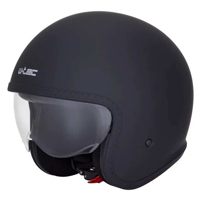 Kask motocyklowy otwarty W-TEC Valkorne Noir ∙ blenda przeciwsłoneczna ∙ wysokie bezpieczeństwo ECE ∙ wydajna wentylacja - Czarny matowy - Czarny matowy