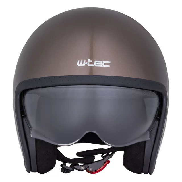 Kask motocyklowy W-TEC Valkorne Marron ∙ homologacja ECE 22.06 ∙ wyjmowana wyściółka ∙ szybkozłączka ∙ do okularów - mocna kawa