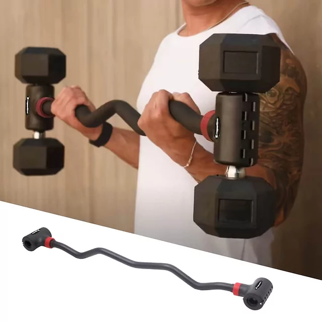 Uniwersalny adapter gryf łamany łączący hantle inSPORTline Bakuhold ∙ nośność 80 kg ∙ uchwyt 25 mm ∙ antypoślizgowy ∙ piankowe ochraniacze
