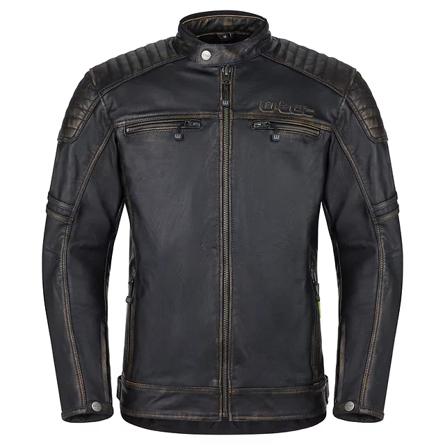 Skórzana kurtka motocyklowa W-TEC Mungelli EVO ∙ wyjmowane ochraniacze CE poziomu 2 ∙ odpinana ocieplana wkładka ∙ styl vintage