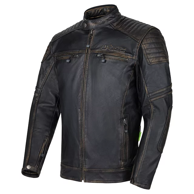 Skórzana kurtka motocyklowa W-TEC Mungelli EVO ∙ wyjmowane ochraniacze CE poziomu 2 ∙ odpinana ocieplana wkładka ∙ styl vintage