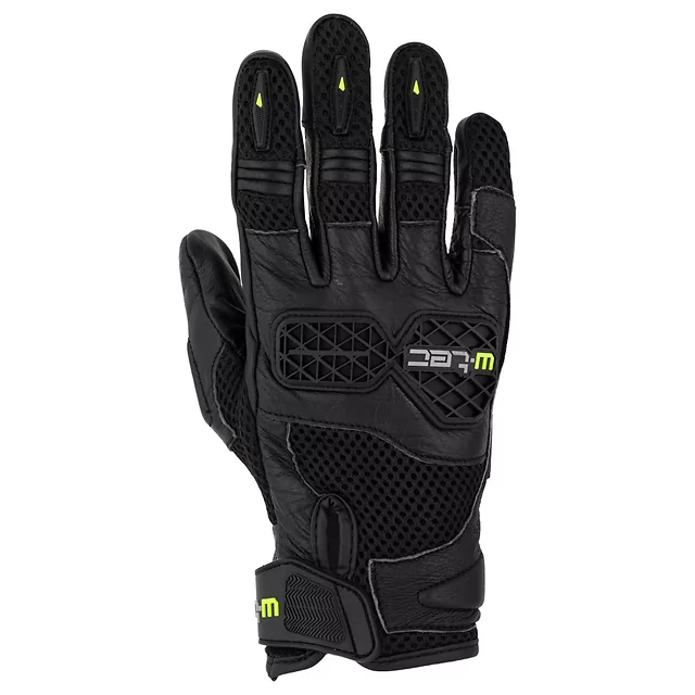 Rękawice motocyklowe W-TEC Kosor ∙ skórzane z protektorami tpu ∙ przewiewna mesh ∙ wzmocniona dłoń ∙ zapięcie na rzep