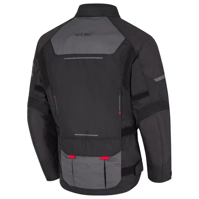 Męska kurtka motocyklowa W-TEC Xeniaq ∙ ochraniacze CE ∙ membrana wodoodporna ∙ podpinka termo ∙ AirVent - Czarno-szary