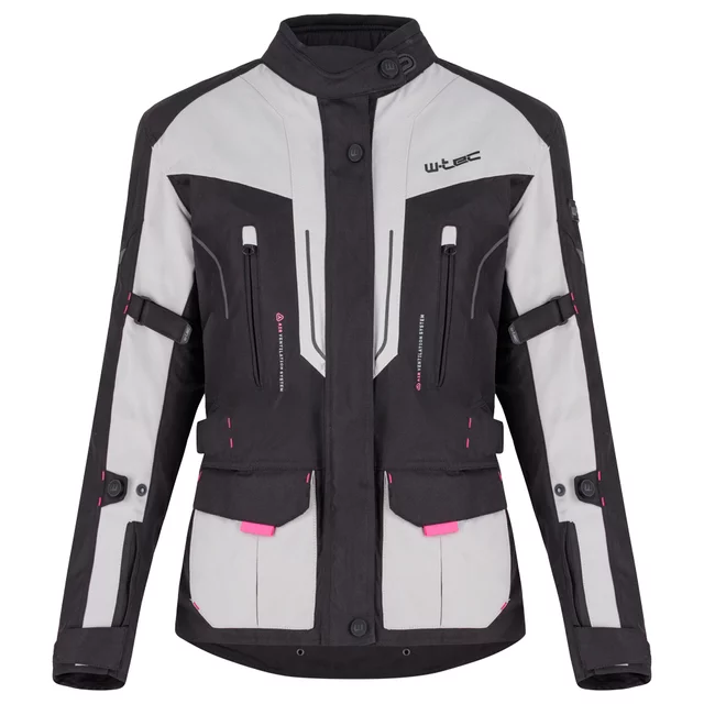Damska kurtka motocyklowa W-TEC Xenia ∙ ochraniacze CE ∙ klasa A EN 17092 ∙ membrana wodoodporna ∙ podpinka ocieplająca - Czarno-szary
