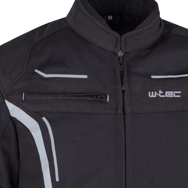 Letnia męska kurtka motocyklowa W-TEC Mirelio ∙ wentylacja AirVent ∙ ochraniacze CE ∙ membrana wodoodporna - Czarny-fluo