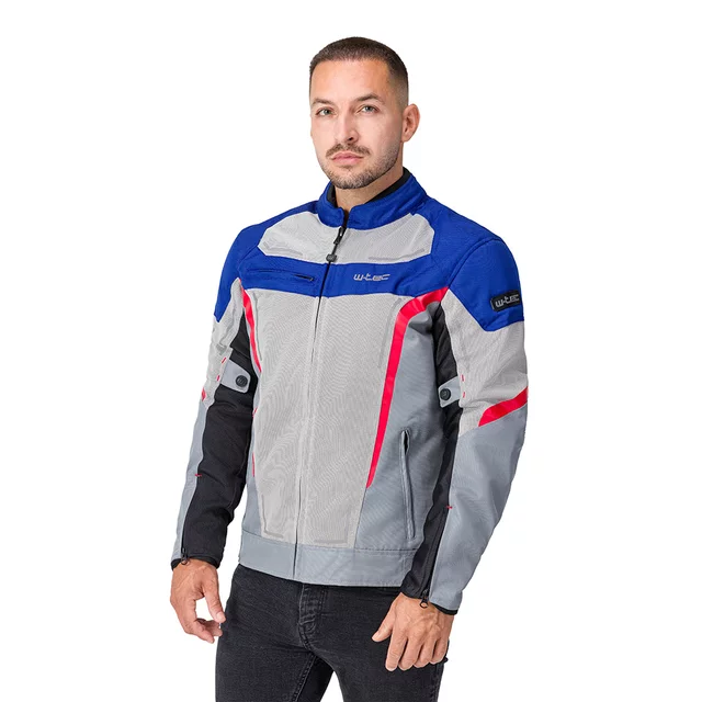 Letnia męska kurtka motocyklowa W-TEC Mirelio ∙ wentylacja AirVent ∙ ochraniacze CE ∙ membrana wodoodporna - Czarny-fluo