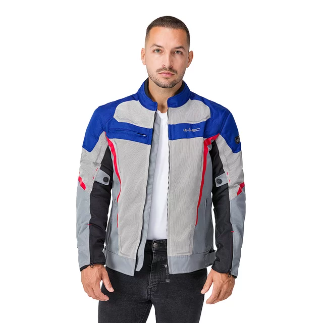 Letnia męska kurtka motocyklowa W-TEC Mirelio ∙ wentylacja AirVent ∙ ochraniacze CE ∙ membrana wodoodporna - Czarny-fluo