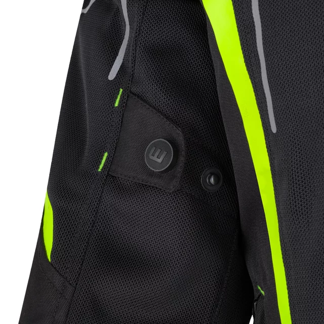 Letnia męska kurtka motocyklowa W-TEC Mirelio ∙ wentylacja AirVent ∙ ochraniacze CE ∙ membrana wodoodporna - Czarny-fluo