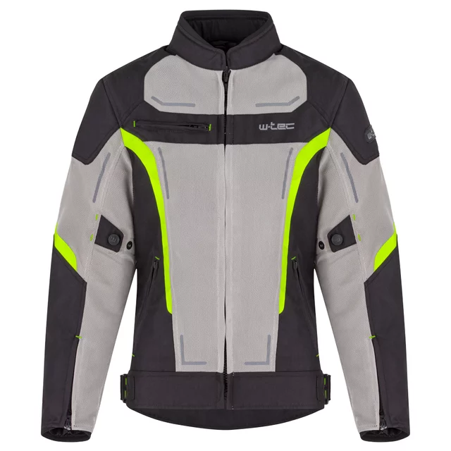 Letnia damska kurtka motocyklowa W-TEC Mirelia ∙ system AirVent ∙ protektory CE ∙ odpinana membrana ∙ elementy odblaskowe Visionight - czarno-szary-fluo