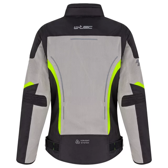 Letnia damska kurtka motocyklowa W-TEC Mirelia ∙ system AirVent ∙ protektory CE ∙ odpinana membrana ∙ elementy odblaskowe Visionight - czarno-szary-fluo