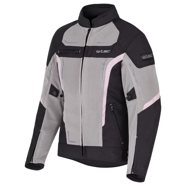 Letnia damska kurtka motocyklowa W-TEC Mirelia ∙ system AirVent ∙ protektory CE ∙ odpinana membrana ∙ elementy odblaskowe Visionight - Czarno-szary
