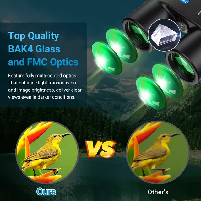 Lornetka Apexel 10x42 AutoFocus ∙ autofokus ∙ powłoki antyrefleksyjne ∙ pryzmat BAK4 ∙ pole widzenia 101 m/1000 m ∙ waga 595 g ∙ aluminiowa obudowa z gumą