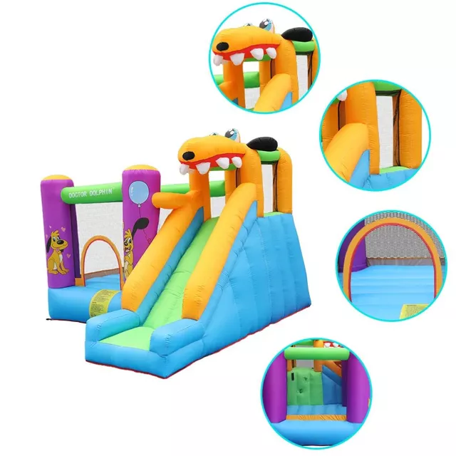 Dmuchany zamek zjeżdżalnia dla dzieci Doctor Dolphin Puppy Slide 72007