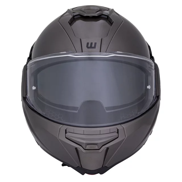 Kask motocyklowy szczękowy W-TEC Zoroz P/J ∙ wizjer pinlock ∙ osłona przeciwsłoneczna ∙ wentylacja - Metaliczny szary