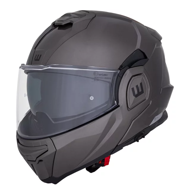 Kask motocyklowy szczękowy W-TEC Zoroz P/J ∙ wizjer pinlock ∙ osłona przeciwsłoneczna ∙ wentylacja - Metaliczny szary