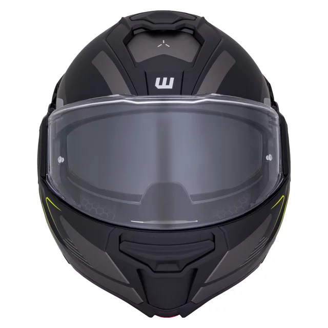 Kask motocyklowy szczękowy W-TEC Zoroz P/J ∙ wizjer pinlock ∙ osłona przeciwsłoneczna ∙ wentylacja - Metaliczny szary