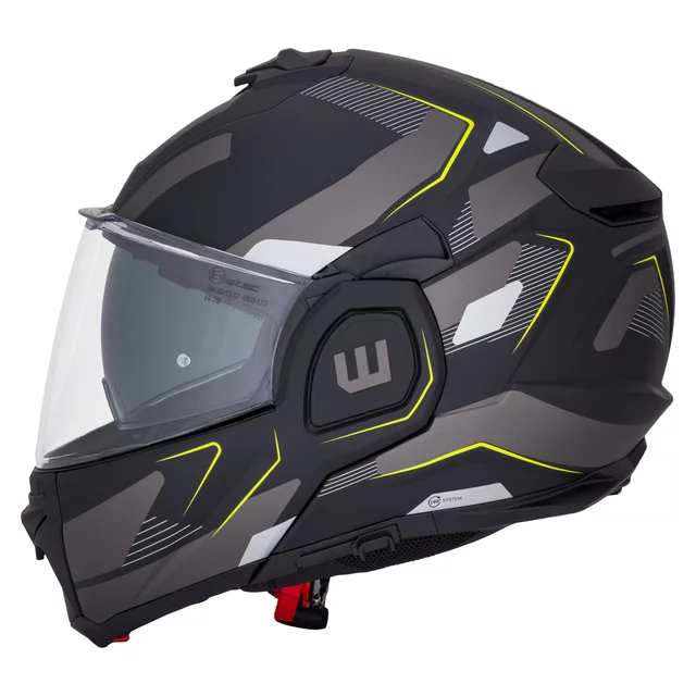 Kask motocyklowy szczękowy W-TEC Zoroz P/J ∙ wizjer pinlock ∙ osłona przeciwsłoneczna ∙ wentylacja - Metaliczny szary