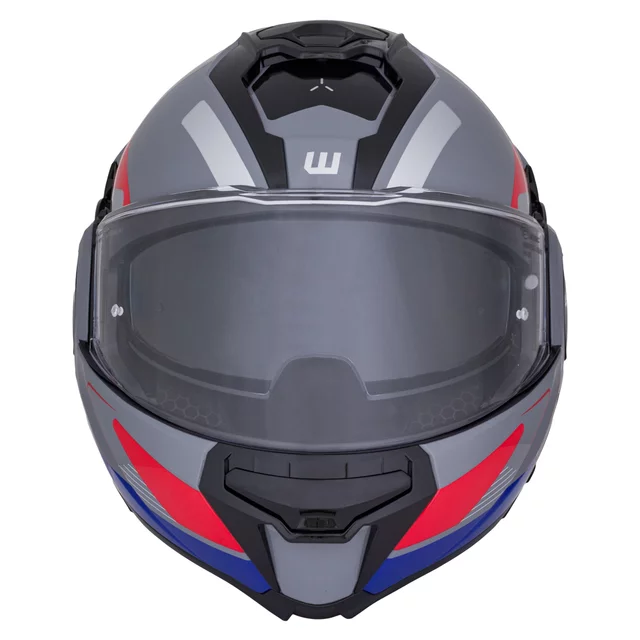 Kask motocyklowy szczękowy W-TEC Zoroz P/J ∙ wizjer pinlock ∙ osłona przeciwsłoneczna ∙ wentylacja - Metaliczny szary