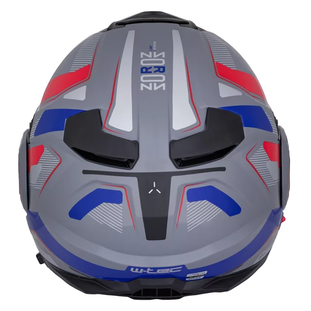 Kask motocyklowy szczękowy W-TEC Zoroz P/J ∙ wizjer pinlock ∙ osłona przeciwsłoneczna ∙ wentylacja - Metaliczny szary