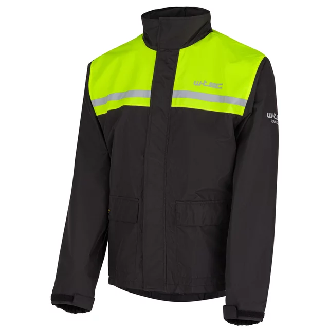 Kurtka motocyklowa przeciwdeszczowa W-TEC Rinstop ∙ wodoodporna ∙ odblaskowa Visionight ∙ ripstop ∙ mesh ∙ lekka kompaktowa - Czarny-fluo