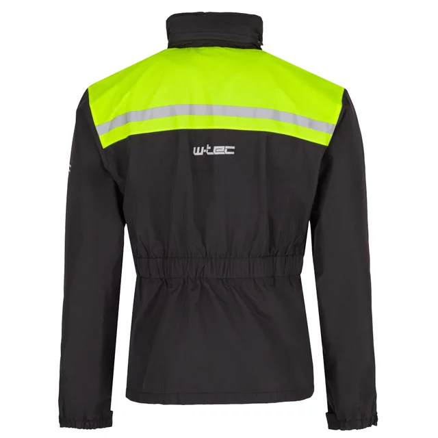 Kurtka motocyklowa przeciwdeszczowa W-TEC Rinstop ∙ wodoodporna ∙ odblaskowa Visionight ∙ ripstop ∙ mesh ∙ lekka kompaktowa - Czarny-fluo