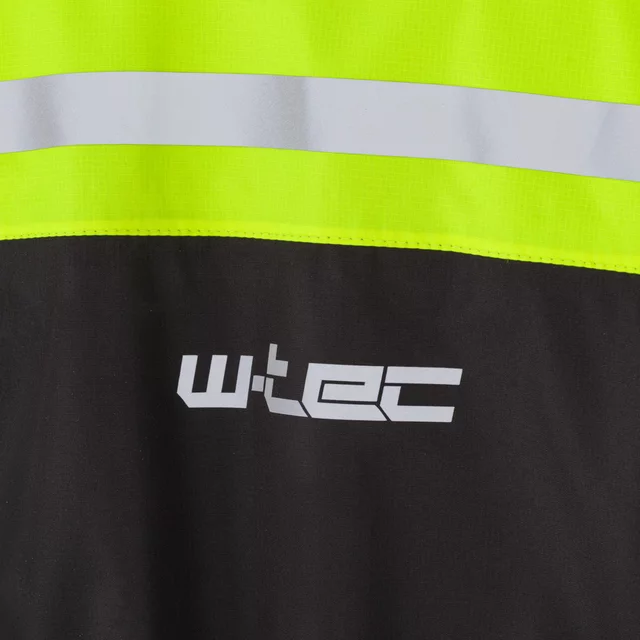 Kurtka motocyklowa przeciwdeszczowa W-TEC Rinstop ∙ wodoodporna ∙ odblaskowa Visionight ∙ ripstop ∙ mesh ∙ lekka kompaktowa - Czarny-fluo