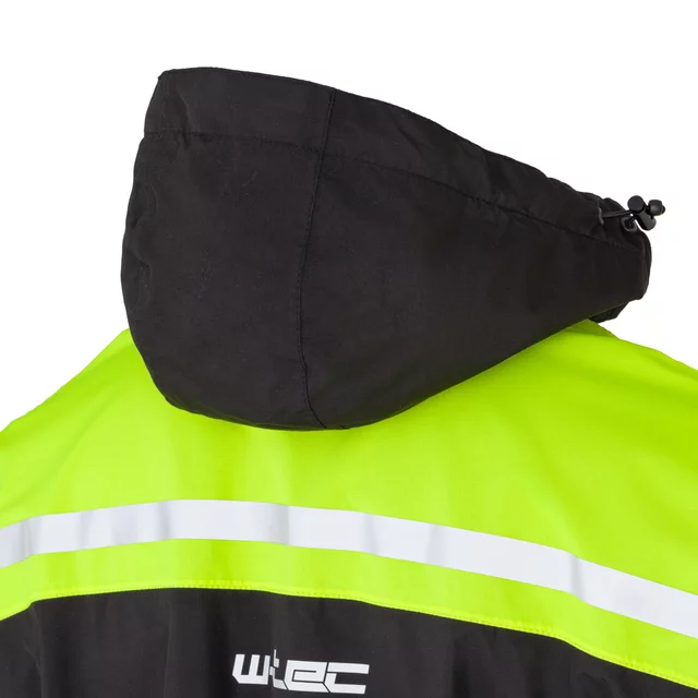 Kurtka motocyklowa przeciwdeszczowa W-TEC Rinstop ∙ wodoodporna ∙ odblaskowa Visionight ∙ ripstop ∙ mesh ∙ lekka kompaktowa - Czarny-fluo