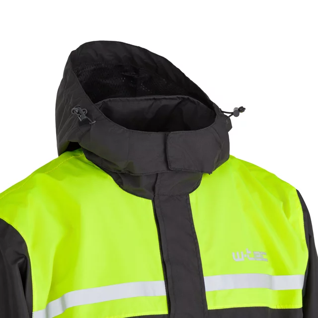Kurtka motocyklowa przeciwdeszczowa W-TEC Rinstop ∙ wodoodporna ∙ odblaskowa Visionight ∙ ripstop ∙ mesh ∙ lekka kompaktowa - Czarny-fluo