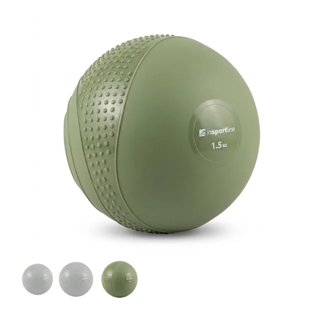 Mini piłka lekarska inSPORTline Sendelar 12cm/1,5kg ∙ antypoślizgowa ∙ wypełnienie piaskiem ∙ do ćwiczeń funkcjonalnych