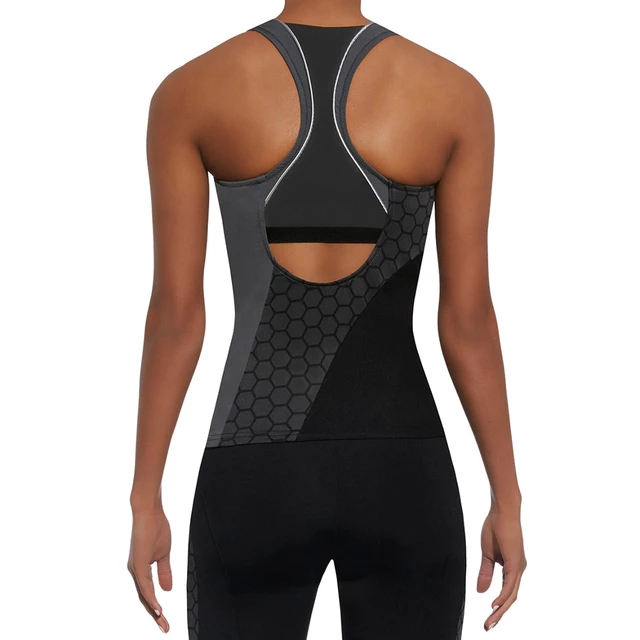 Damski top sportowy BAS BLACK Escape-Top 50 - Szaro-czarny